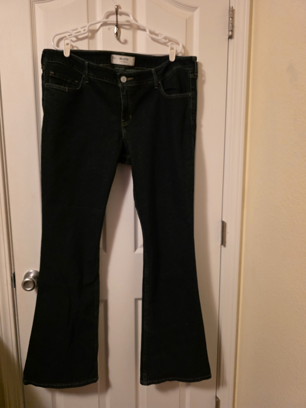 Hollister Low-Rise Boot Jeans Size 18L Long W33 Dark Wash Blue Y2K NWOT
